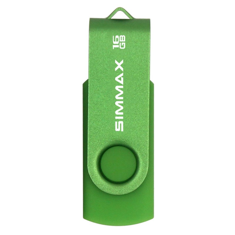 SIMMAX USB Flash Drives 2 Pack 16GB Memory Stick Swivel Design USB 2.0 Flash Drive Thumb Drive Zip Drives (16GB Blue Green) - Image 3